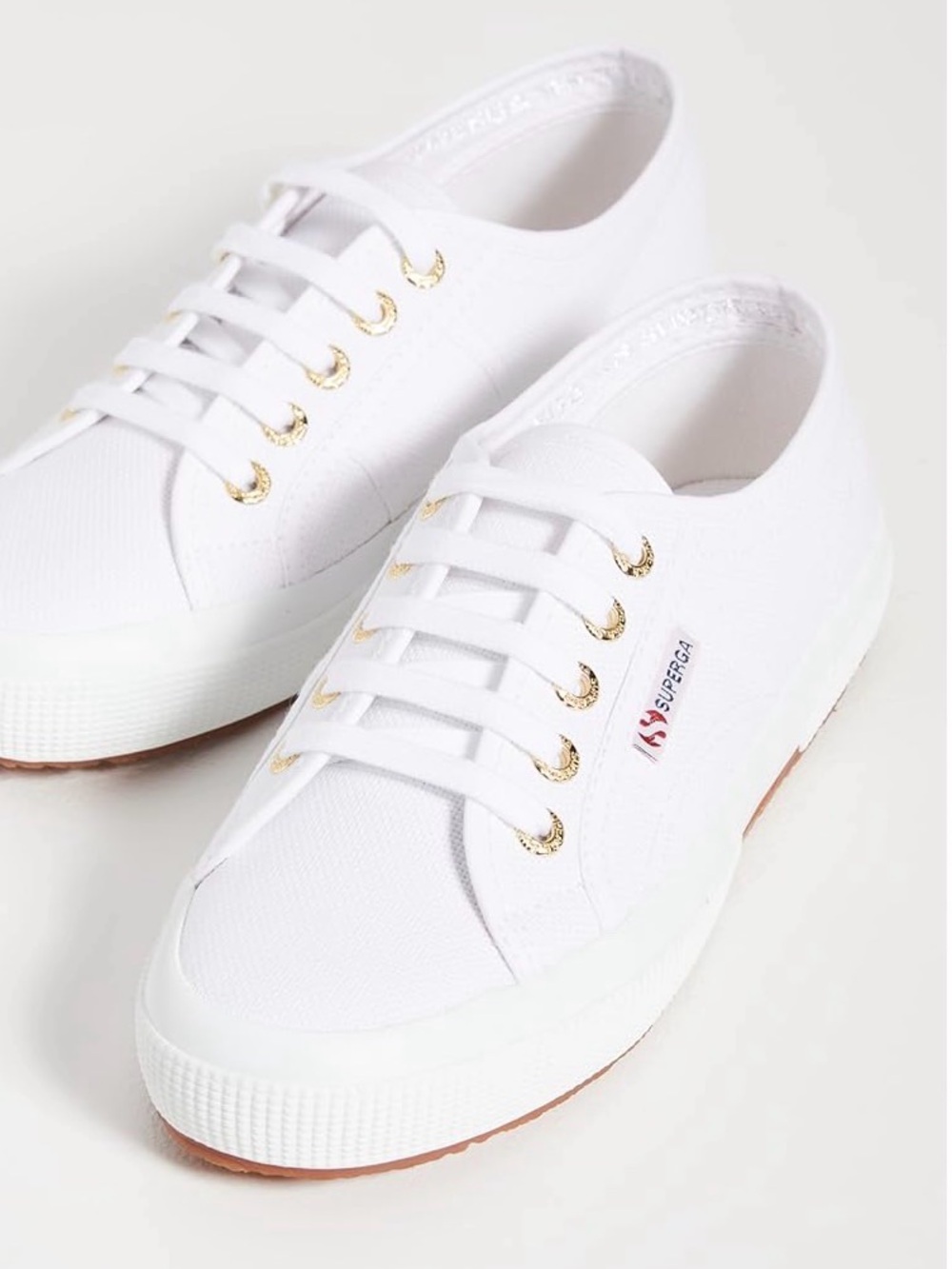 NWT Superga 2750 Cotu Classic Sneakers White Gold size 7.5